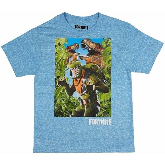 Fortnite Shirt Boys' Rex Welcome To The Jungle Graphic Character T-Shirt Size 2X - Picture 1 of 1